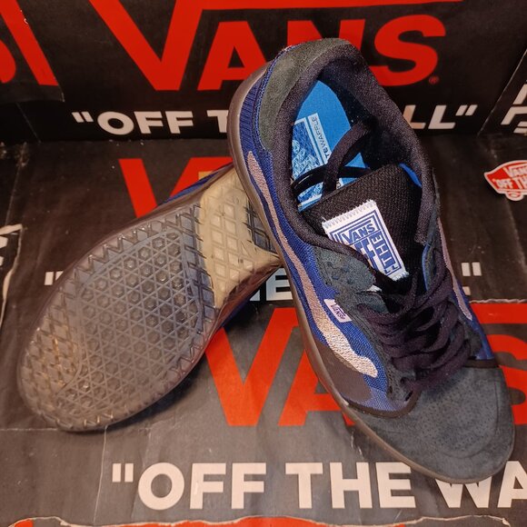 Vans Men’s 8.5/Womens 10 EVDNT Ultimate Waffle Deuce Black Blue Rare VN0A5DY78B2 - Picture 2 of 12